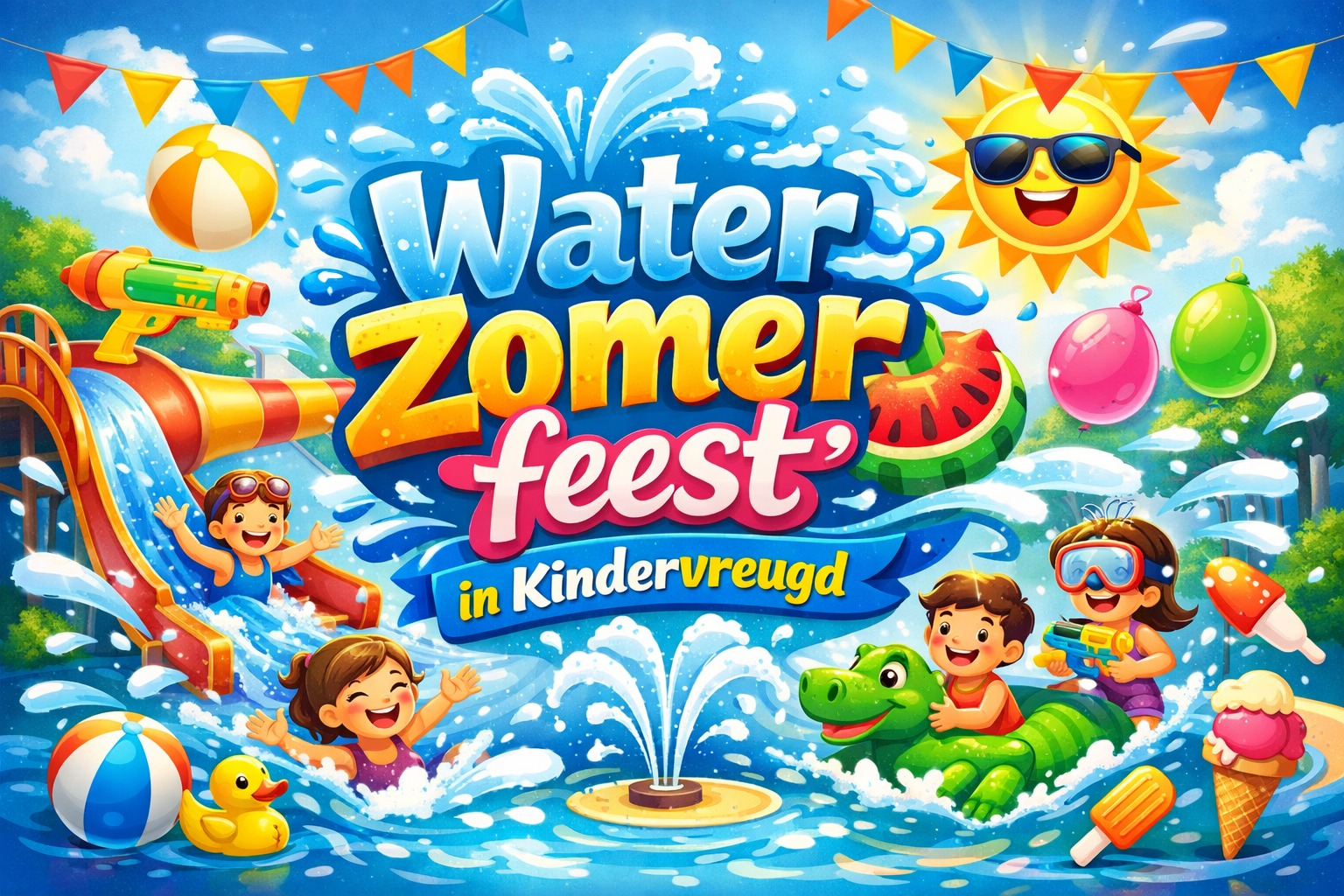 Water Zomerfeest zorgde voor spetterende middag in Elim