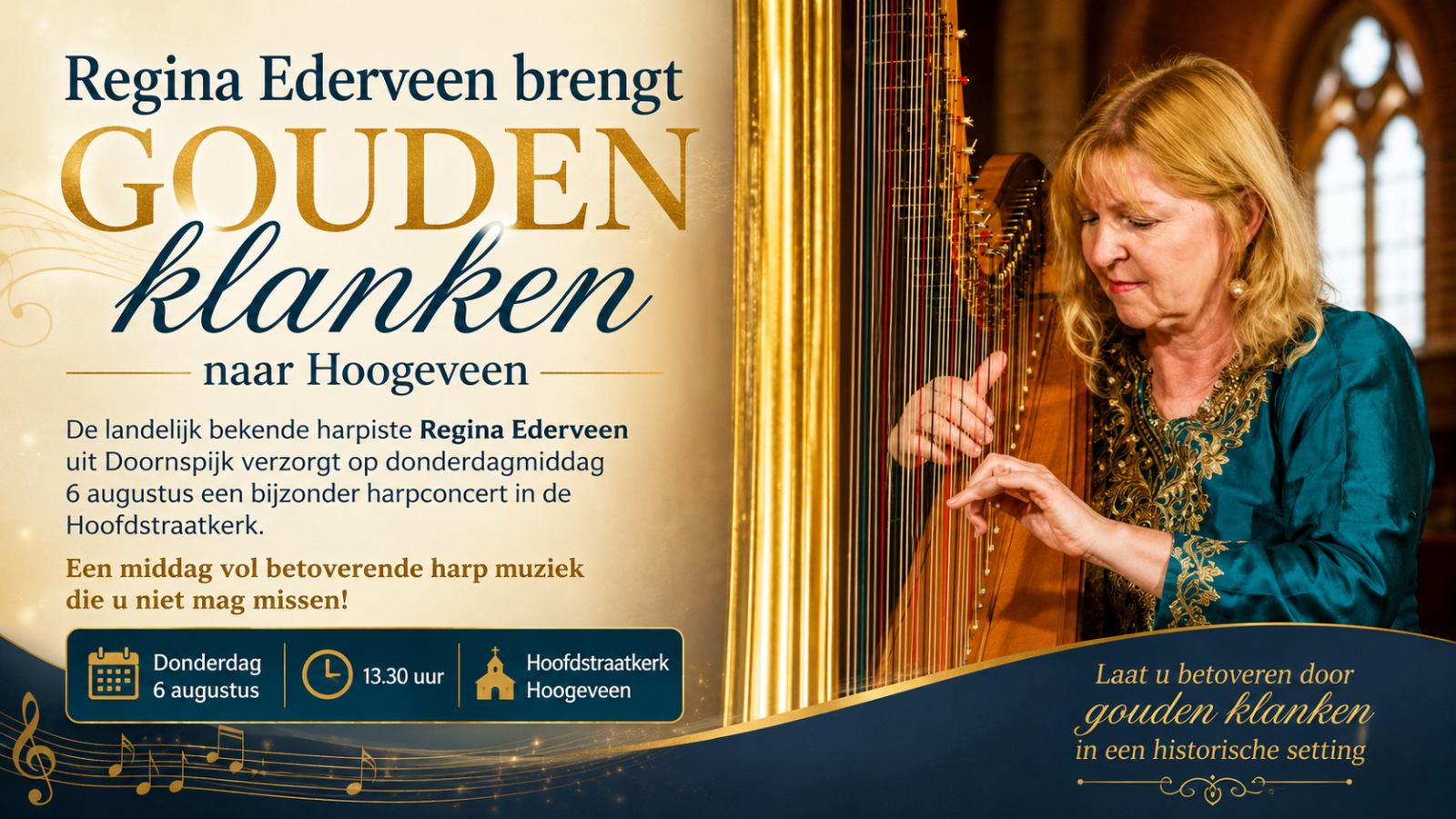 Regina Ederveen brengt gouden klanken naar Hoogeveen