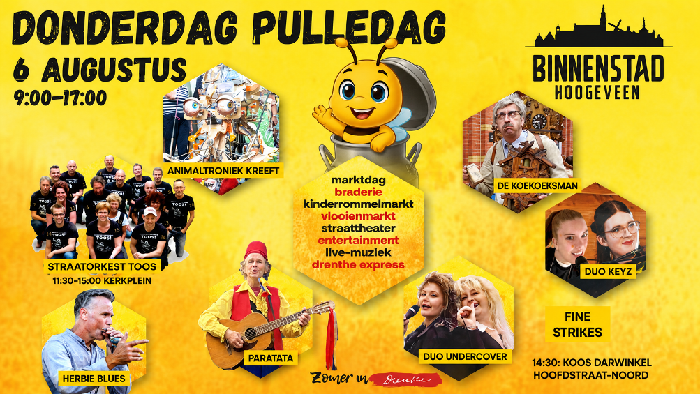 Vijfde Pulledag brengt donderdag volop gezelligheid naar Hoogeveen